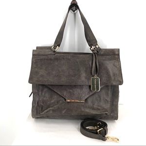 Vince Camuto Large Grey Distressed Crossbody Purse
